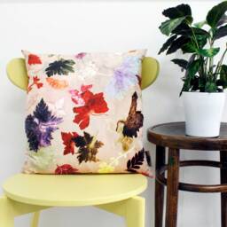 Handmade Floral Botanical Cushion, Autumn Flurry Design, Compliments Home Interiors, Perfect Decor - thumbnail 2