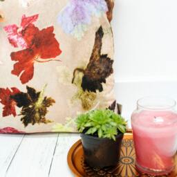 Handmade Floral Botanical Cushion, Autumn Flurry Design, Compliments Home Interiors, Perfect Decor - thumbnail 3