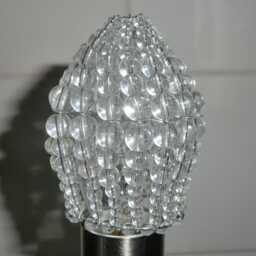 Clear Glass Chandelier Inspired Moroccan Beads Light Candle Bulb Cover Sleeve Pendant Lamp Shade Crystals Drops Lampshade Alternative - thumbnail 3