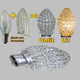 Clear Glass Chandelier Inspired Moroccan Beads Light Candle Bulb Cover Sleeve Pendant Lamp Shade Crystals Drops Lampshade Alternative - thumbnail 2