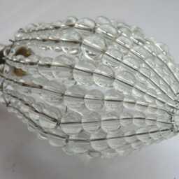 Clear Glass Chandelier Inspired Moroccan Beads Light Candle Bulb Cover Sleeve Pendant Lamp Shade Crystals Drops Lampshade Alternative - thumbnail 4