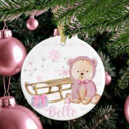 Personalised Kids Christmas Decoration - Granddaughter First Gift Custom Bauble Stocking Filler Eve Box