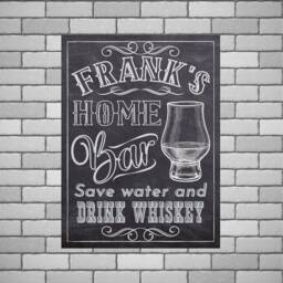 Personalised Whisky Bar Sign Chalkboard Style Metal Wall Art - thumbnail 3