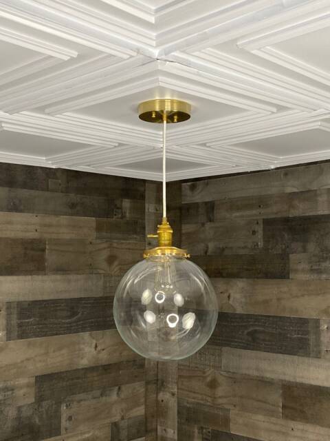 Bisou Modern Single Light 10In Glass Globe Hanging Pendant - image 1