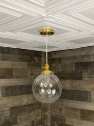 Bisou Modern Single Light 10In Glass Globe Hanging Pendant