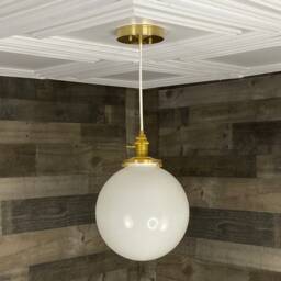 Bisou Modern Single Light 10In Glass Globe Hanging Pendant - thumbnail 2