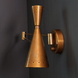 Mid Century Wall Sconce Lelo 2 Light Lamp, Handmade Brass Stilnovo Inspired Modern Lamp Light, Bedside Reading - thumbnail 3