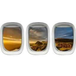 Airplane Window Wall Decal Nature Scene Mural Aviation Decor Plane Vwaq-Ppw3 - thumbnail 2