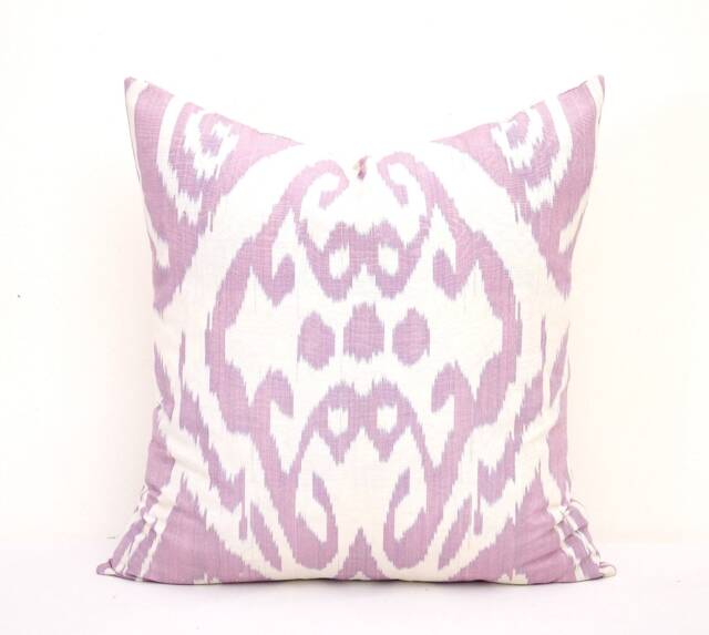 Handwoven Ikat Pillow Cover Vintage Inspired Accent Cushion - image 1