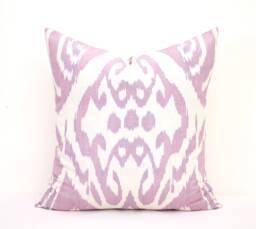Handwoven Ikat Pillow Cover Vintage Inspired Accent Cushion - thumbnail 1