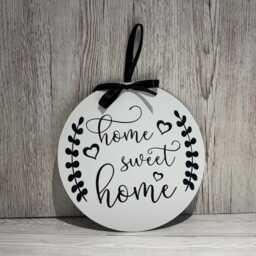 Home Sweet Wooden Wall Plaque Rustic Welcome Sign, 25cm, Decorative Sign For New - thumbnail 3