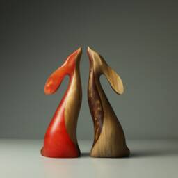 Duo Rabbit Sculpture - 17 - thumbnail 4