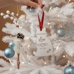 Pet Memorial Ornament - Personalized Acrylic Cat Loss Christmas Keepsake - thumbnail 2