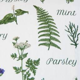Botanical Pillow Cover, Herbal Cushion Nursery Decor, Plant Throw Pillow, Green, Parsley, Mint, Rosemary - thumbnail 2