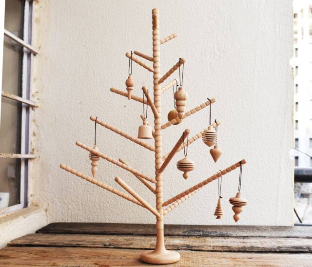 1.5, 2 Foot Wooden Christmas Tree, Modern Diy Christmas - image 1