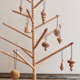 1.5, 2 Foot Wooden Christmas Tree, Modern Diy Christmas - thumbnail 3
