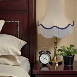 Traditional Cream Fabric Lampshade Handmade For Table & Floor Standard Lamp Bases, Wall Light Fixtures, Ceiling Fittings - thumbnail 3