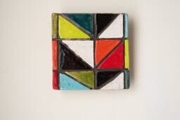 Handmade Ceramic & Mosaic Tile Wall Art Mod Triangle