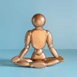 Yoga Lotus Sculpture - Zen Decoration Mindful Art - thumbnail 2