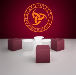 Wall Sticker Triple Horn Of Odin - Decal Odins - thumbnail 1