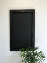 Distressed Black Magnetic Chalkboard - Industrial Loft Wall Decor, Original Idea For Arranging Empty Wall - thumbnail 1