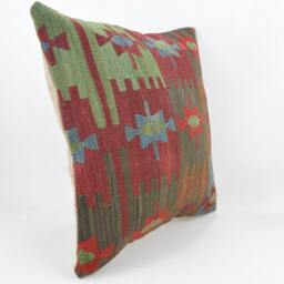 Cojin Kilim Lana Unico, 40x40 cm , 16x16Inc, Home Decor , Decorative Pillow, K16 - thumbnail 2