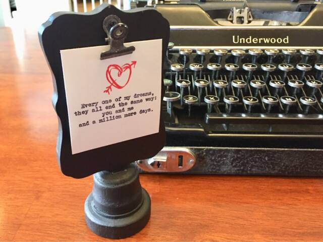Million More Days. Poetry On Antique Typewriter. Pre-Framed. Gift Ideas For Birthday, Wedding, Anniversary, Christmas, Newborn Baby - image 1