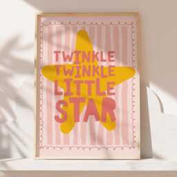 Twinkle Little Star Nursery Print, Prints, Wall Art, Baby Gift, Toddler Bedroom, Boys Decor, Bedroom Print - thumbnail 2