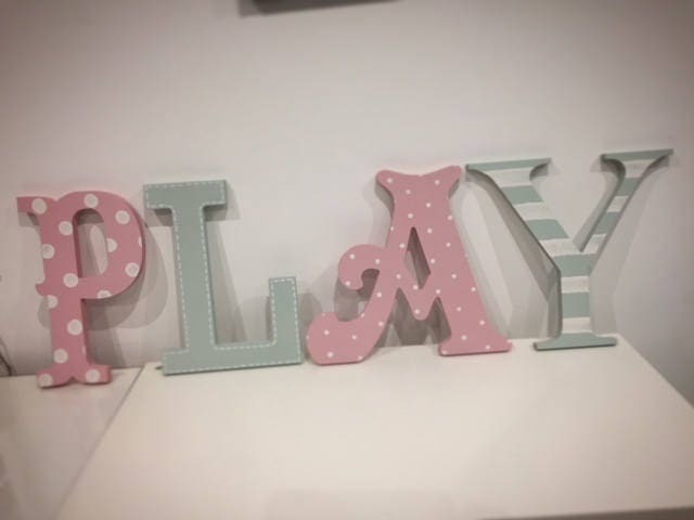 Wooden Letters Play, Play Room Decor, Kid's Room, Nursery - Wall Letters Various Colours & Finishes - image 1
