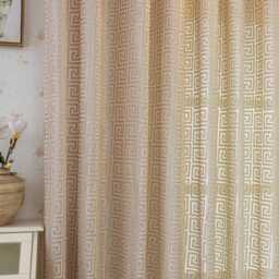 3 Colours Greek Key Pattern Geometric Jacquard Sheer Curtains , Made To Measure - thumbnail 2