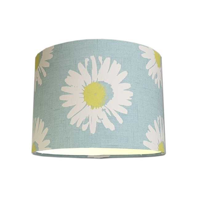Lampshades in Clarke & Capri Mineral Daisy Blue Fabric Various Sizes Free Delivery - image 1