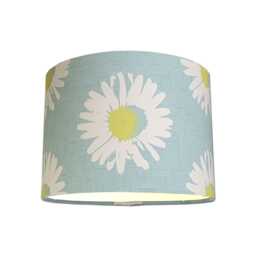 Lampshades in Clarke & Capri Mineral Daisy Blue Fabric Various Sizes Free Delivery - thumbnail 1