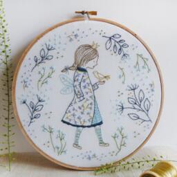 Winter Fairy - Christmas Wall Art, Princess, Baby Girl Embroidery, Hand Embroidery Kit, Homemade Craft, Diy Craft Kit - thumbnail 2