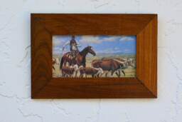 Wooden Frame, Recycled Teakwood, Rustic, Panoramic Wall Mount, 4 X 8 Photos, Vertical, Or Horizontal Photo, Picture - thumbnail 1