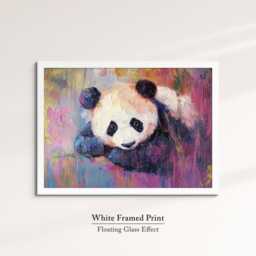 Panda Abstract Oil Painting Framed Print & Canvas Large Sizes Wall Art Poster Animal Home Decor Interior Gift Idea - thumbnail 3