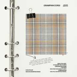 Tartan Faux Wool Floor Cushion Square Checked Pillow, Polystyrene Filled - thumbnail 4