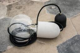 Concrete Pendant Lamp, Modern Industrial Light in Cement