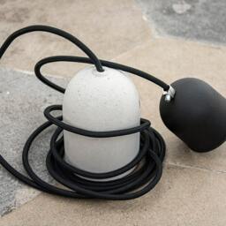 Concrete Pendant Lamp, Modern Industrial Light in Cement - thumbnail 2