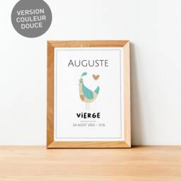 Customizable Astro Poster With Astrological Sign & First Name, To Decorate The Children's Room. Ideal Birth Birthday Gift - thumbnail 2