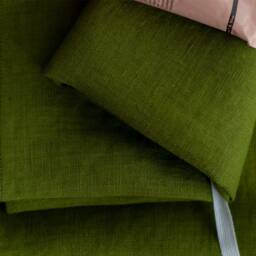 Set Of 2 Softened Linen Bath Towels, Pure - thumbnail 3