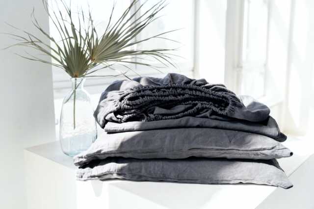 Linen Sheet Set Bedding Fitted Flat Pillowcases - image 1