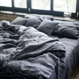 Linen Sheet Set Bedding Fitted Flat Pillowcases - thumbnail 3