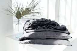 Linen Sheet Set Bedding Fitted Flat Pillowcases - thumbnail 1