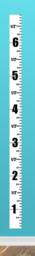 Kids Wall Slim Ruler Growth Chart - Height Children, Boys & Girls/Mini - thumbnail 3