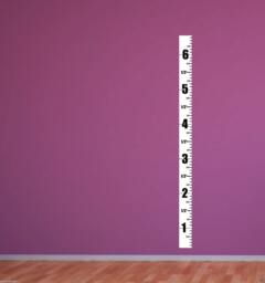 Kids Wall Slim Ruler Growth Chart - Height Children, Boys & Girls/Mini