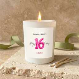 Personalised Sweet 16 Birthday Gift, Sixteen & Fabulous Candle, Custom 16Th Gift For Daughter - thumbnail 1
