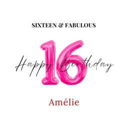 Personalised Sweet 16 Birthday Gift, Sixteen & Fabulous Candle, Custom 16Th Gift For Daughter - thumbnail 2