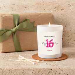 Personalised Sweet 16 Birthday Gift, Sixteen & Fabulous Candle, Custom 16Th Gift For Daughter - thumbnail 3