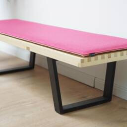 45 cm Deep Rpet Felt 23 Mm Padded Bench Cushion, Universal - Length Available Upon Request 36 Colors Fair Trade Made in Cologne - thumbnail 3