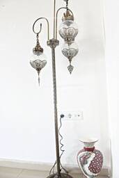 3 Glass Standing Lamp, Morocco Standing Lamp, Morocco Lantern, Floor Lamp, Turkish Light, Morocco Floor Lamp, Turkey Light, Modern Lamp